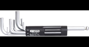 KS Tools 151.2100 3in1 Stiftsleutelset binnenzeskant, met kogelkop, lang, 8-dlg