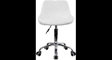 Bureaustoel-Schommelstoel Rol kruk Werkkruk-Wit