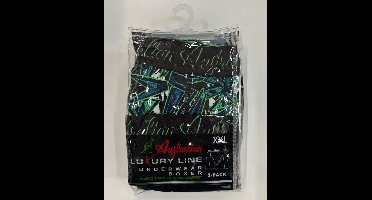 2 stuks Australian Boxershort- Groen Blauw -M