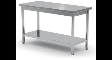 Roestvrijstalen Werktafel – RVS Werkbank – Keukentafel – Opbergrek – Werkblad – Verstelbare Poot – 180x60 cm – Hoogwaardig AISI 430 Staal