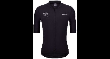 Santini Pirelli Wheel Korte Mouw Wielertrui Zwart 2XL