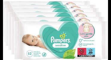 Pampers - Sensitive - Billendoekjes - 312 doekjes - 6 x 52