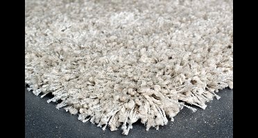 Rugsman Mellow Vloerkleed - 200 x 200 cm - Beige - Rechthoekig, Loper, Rond - Syntethisch - Woonkamer - Effen - Shaggy - Hoogpolig, Boho, Modern