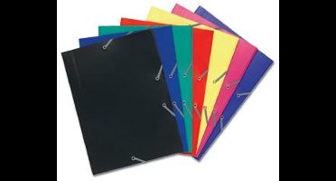 Exacompta 30x Elastomap 3 kleppen ondoorschijnende PP 4/10de - A4 - Blauw - 55902E