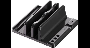 PULUZ Universele verticale laptopstandaard, verstelbare kunststof standaard, verticale laptop- en tabletstandaard, opbergrek voor laptops, computers en tablets (zwart)