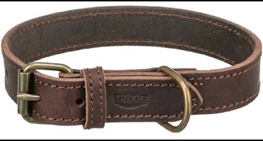 Trixie Halsband Hond Rustic Vetleer Donkerbruin