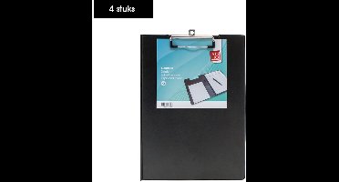 SOHO Klemmappen - A4 - Kunststof - Zwart - Met ophanghaakje - 4 stuks