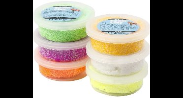 Knutsel Foam Clay klei - 12x potjes - diverse kleuren - 14 gram - boetseerklei