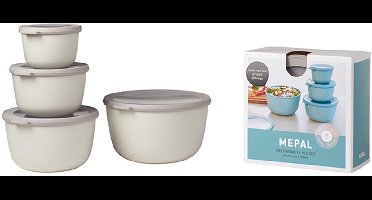 Mepal - Multikom Cirqula vershouddoos set - 500 + 1000 + 2000 + 3000 ml - Rond - Nordic white