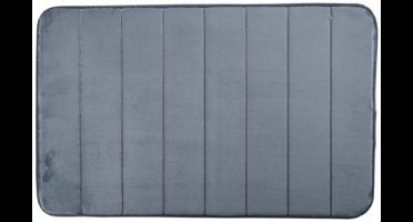 Alpina Badmat 80 x 50 cm – Zachte & Comfortabele Badkamer Mat – Grijs - Antislip Onderzijde voor Extra Veiligheid – Wasbaar & Snel Droog