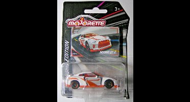 NISSAN GT-R ORANGE WHITE LIMITED EDITION MAJORETTE VINTAGE 1:64 CARD INCLUDED (BK231023)