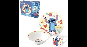 Stor Stitch Aloha Keramische Kom Bord En Mok Set Lunch Tas Blauw