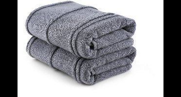 Asir - Handdoekenset - 2 Stuks - Rook - 50 x 90 cm