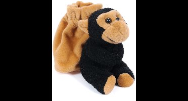 PIA Soft Toys - Pluche Chimpansee Knikkerzak - 12 cm
