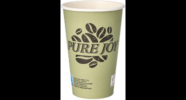 50 Drinkbekers, Karton 0,3 l Ø 8 cm · 11,7 cm groen Pure Joy