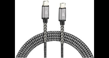 Lampa USB-C naar USB-C Kabel – 100 cm – Power Delivery – Nylon Gevlochten