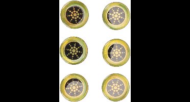 TheLau - EMF-beschermingsstickers voor laptops, 6 stuks goudkleurig, tegen elektromagnetische straling