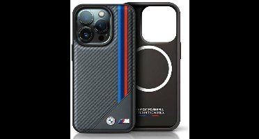 BMW Back cover iPhone 16 Pro Max - Grey - Sportief design met M-strepen - MagSafe-compatibel