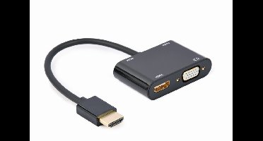 HDMI to VGA Adapter GEMBIRD A-HDMIM-HDMIFVGAF-01 Black