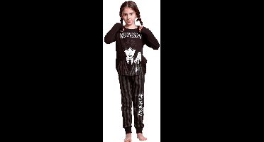 Wednesday Pyjama Meisjes 100% Katoen Zwart