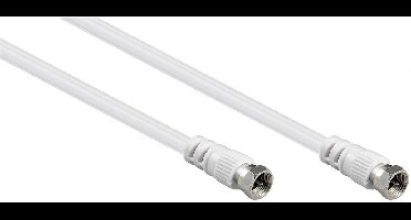 F (m) - F (m) coaxkabel / recht - wit - 2,5 meter