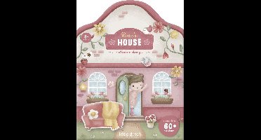 Little Dutch herbruikbare sticker speelset Rosa & Friends - 3 vellen met mooie dikke stickers, compleet met speelachtergrond - niet permanente, verplaatsbaar en herbruikbaar - creatief speelgoed vanaf 3 jaar