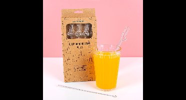 OOTB Glazen piemelrietjes (set van 4)