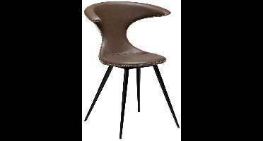 Flair Dan-Form eetkamerstoel PU-kunstleer bruin.