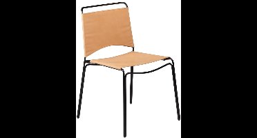 Paz Dan-Form eetkamerstoel echt leer natuur.