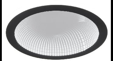 REALITY GLACE - Plafondlamp - Zwart mat - incl. 1x SMD 21,5 W - Afstandsbediening - Geintegreerde dimmer - Traploos instelbare lichtkleur - Nachtlampje - Dimbaar met schakelaar - Niet geschikt voor externe dimmer - Geheugenfunctie - Timer