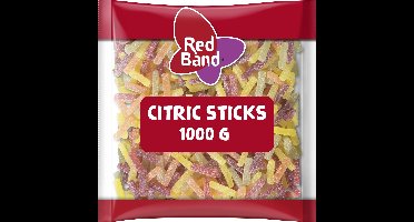 Red Band Citric sticks snoep - zure fruitsmaak - zak 1000g