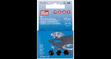 Navul.ringen schijv.MS 8mm zilv-kl 32st - Prym