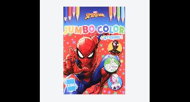 Marvel Spider-Man Kleurboek – A4 Formaat – Actie & Creatief Plezier voor Kinderen – Kleur- & Stickerboek – 256 Pagina’s A4 – Inclusief 4 Stickervellen – Zachte Kaft