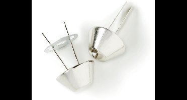 Bodemnagels voor tassen Ø 15 mm zilverkleurig 4 st.