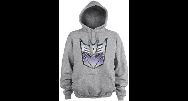 Transformers Distressed Decepticon Shield Hoodie Heathergrey-L