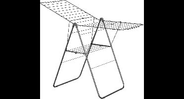 STAUS&BACH Droogrek 20m - Stevig - Inklapbaar Wasrek - Staand - Staal - Mat zwart - Aeriq Compact