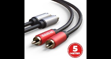 ProFPS RCA Kabel 5M – 2RCA naar 2RCA – Tulp Stereo Audio – Verguld