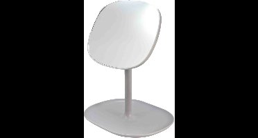 Svenska Living badkamer make-up spiegel - op voet - grijs - 21,5 x 17,5 cm - kunststof - scheerspiegel