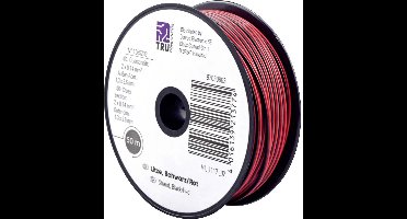 TRU COMPONENTS 1565203 Draad 2 x 0.14 mm² Zwart, Rood 50 m