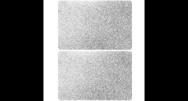 Home & Styling Luxe Tafel placemats Argenta - zilver - pvc - 43 x 28 cm - Onderleggers