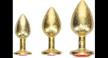 Milan collection - Metal anal plug set - Gold