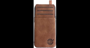 HEM Luxe Silky Brown Back Cover Geschikt Voor Apple iPhone 17 – Bruin Telefoonhoesje – Wallet Case Met Pasjeshouder Voor 3 Kaarten – Beschermende Backcover
