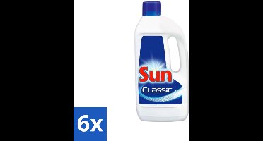 6 x Sun Classic - Vaatwasmiddel Gel - 75 Wasbeurten - Vaatwasmiddel - Vaatwasser - Vaatwasgel - Schoon Vaat - Vloeibaar Vaatwasmiddel