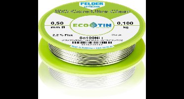 Felder ISO-Core Ultra-Clear Sn100Ni+ Soldeertin, loodvrij Spoel Sn99,3CuNiG 0.100 kg 0.5 mm