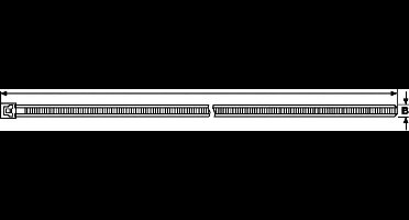 HellermannTyton 115-00002 LR55R-HS-BK-Q1 Kabelbinder 196 mm 4.80 mm Zwart Hersluitbaar, Hittegestabiliseerd 25 stuk(s)