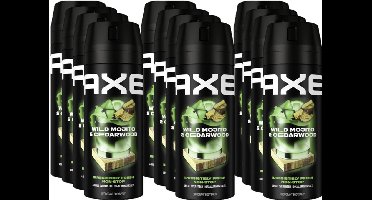 Axe Deo Spray - Wild Green Mojito + Cedarwood - 12 x 150 ml