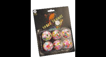 Tafeltennisballen Montana Multikleur 6st.