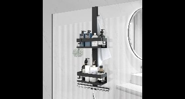 doucherek - opgehangen binnen 12 mm - Zwart - set van 2