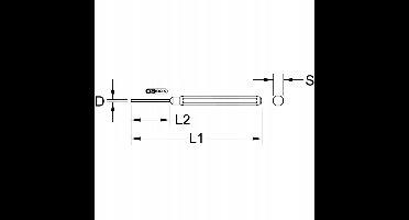 KS Tools 8-zijdige extruder, Ø6mm, 150mm