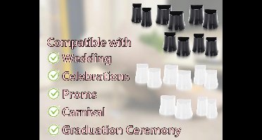 Brenzoos - Hielbeschermers Zool - Rubberen Afdekkingen Schoenen - Reparatieset Zwart & Transparant - 5 Maten, 10 Paar